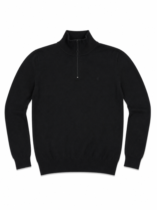 Sweater Finger Crossed medio cierre algodón